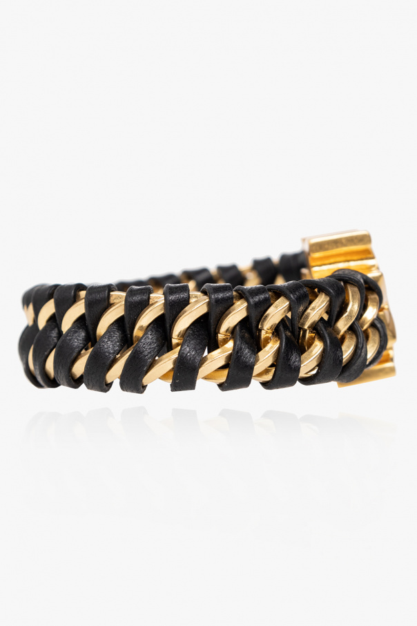 Tory Burch ‘Roxanne’ bracelet with woven leather Women's Jewelery Vitkac